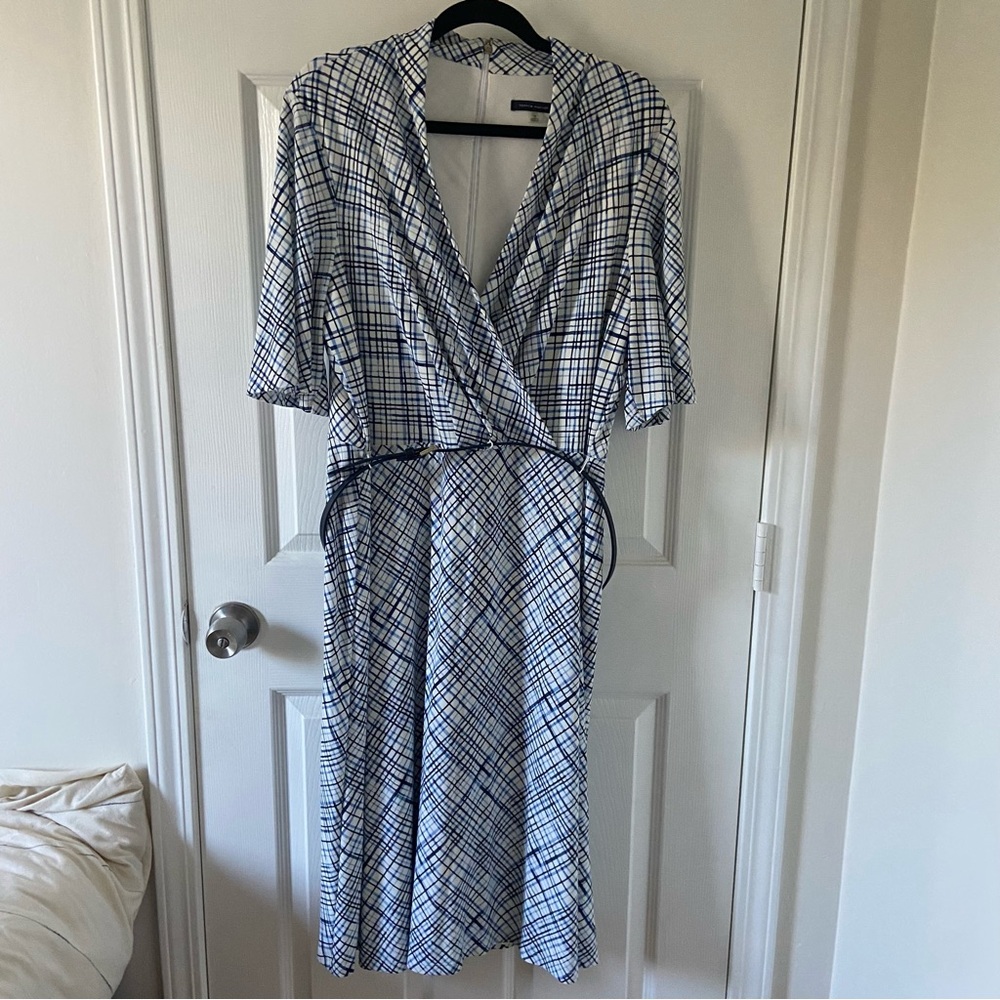 Tommy Hilfiger Women's Belted Fit & Flare Midi Dress